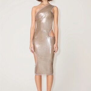 NWT Khy Sequin Cut out Dress